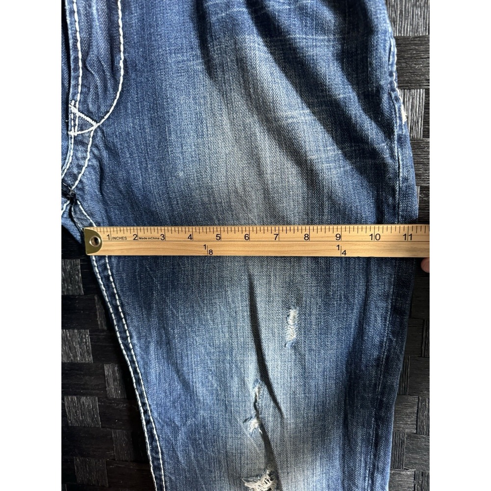 Express Mens 34x31 Jeans Classic Low Rise Boot Cut Kingston Denim *see Note* - Picture 6 of 16